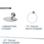 KIT BANHEIRO STANDER 5 PECAS CROMADO - ULTRA METAIS