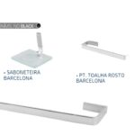 KIT BANHEIRO BARCELONA CROMADO - ULTRA METAIS