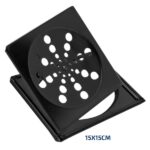 RALO QUADRADO C/ CAIXILHO E FECHO 15CM X 15CM BLACK - ULTRA METAIS