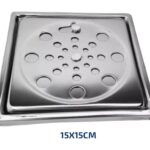 RALO QUADRADO C/ CAIXILHO E FECHO 15CM X 15CM CROMADO - ULTRA METAIS