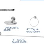 KIT BANHEIRO JUNIOR 5 PECAS PAP S/ TAMPA CROMADO- ULTRA METAIS