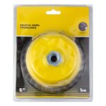 ESCOVA ACO COPO TRANÇADA 5" 127MM S/ HASTE ROSCA M14 -