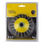 ESCOVA ACO CIRCULAR TRANÇADA 4" X1/2" M14 -