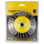 ESCOVA ACO CIRCULAR TRANÇADA 5" X1/2" M14 -