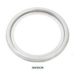 CAIXILHO REDONDO 10CM X 10CM CROMADO - ULTRA METAIS