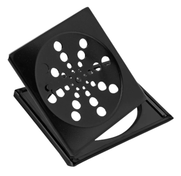 RALO QUADRADO C/ CAIXILHO E FECHO 10CM X 10CM BLACK - ULTRA METAIS