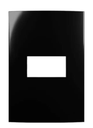 PEE UNA MAX BLACK PLACA 4X2 C/ 1 POSTO RETANG.