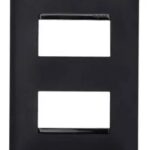 PEE UNA MAX BLACK PLACA 4X2 C/ 2 POSTO RETANG. DISTANC.