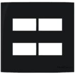 PEE UNA MAX BLACK PLACA 4X4 C/ 4 POSTO RETANG. DISTANC.