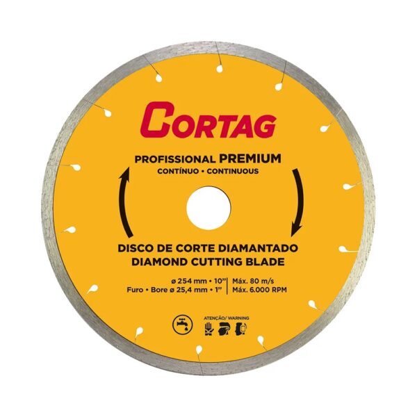 DISCO DIAMANTADO CONTINUO 10'' - CORTAG