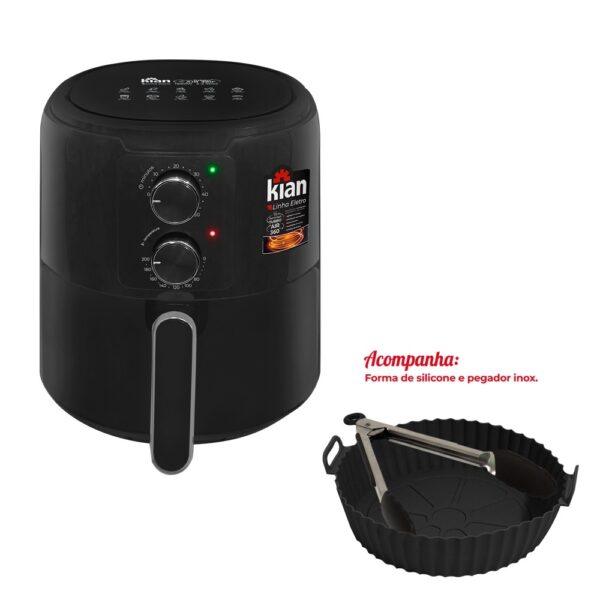 AIR FRYER 4.2L 1650W PRETA 127V AF-103 - KIAN