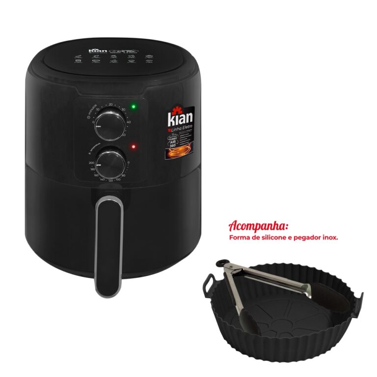 AIR FRYER 4.2L 1650W PRETA 220V AF-103 - KIAN