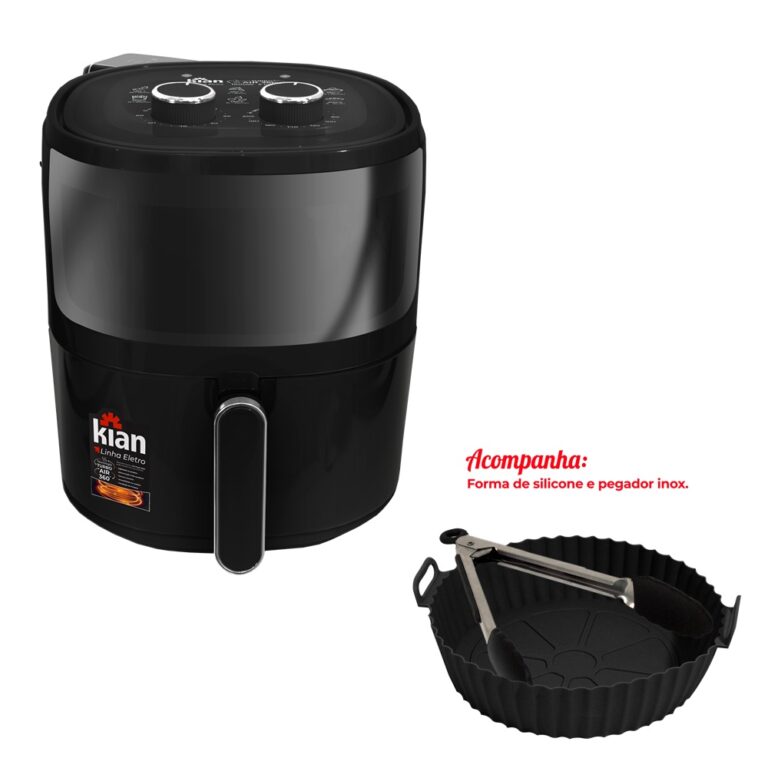 AIR FRYER 5L VISOR 1800W PRETA 127V AF-104 - KIAN
