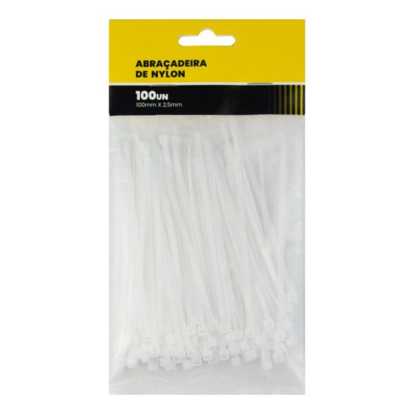 ABRAC NYLON BR 2.5MM X 100MM C/ 100 UN - RF MAX