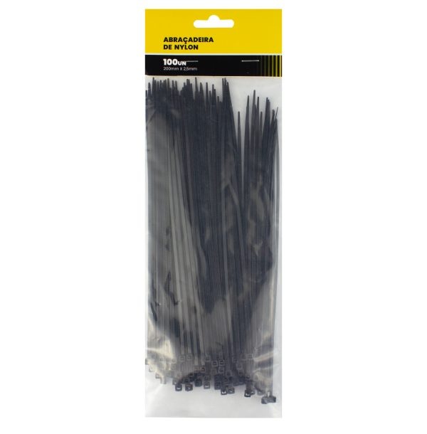 ABRAC NYLON PR 2.5MM X 200MM C/ 100 UN - RF MAX