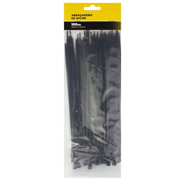 ABRAC NYLON PR 3.5MM X 200MM C/ 100 UN - RF MAX