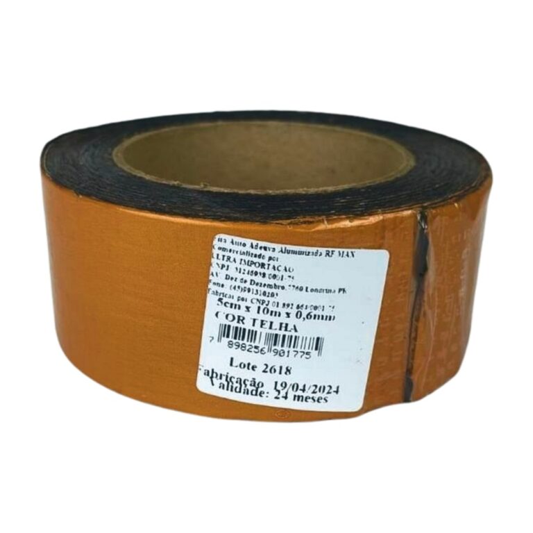 FITA ASFALTICA ADESIVA MULTIUSO 10M X 5CM TERRACOTA - RF MAX