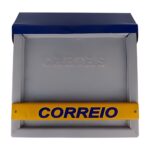 CAIXA CORREIO CAPACETE CINZA / AZUL -