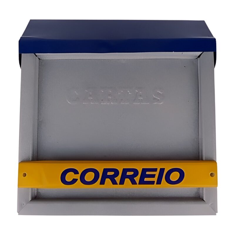 CAIXA CORREIO CAPACETE CINZA / AZUL -