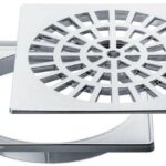 CJ. GRELHA + PORTA GRELHA QUADRADA BRANCA 100 MM - PEVESUL