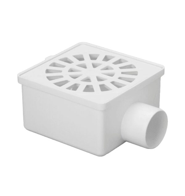 RALO SIFONADO QUADRADO 100MM BRANCO - PEVESUL