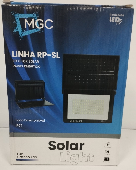 REFLETOR LED 200W SOLAR LINHA RP PLACA EMBUTIDA - MEGA ACE