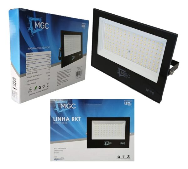 REFLETOR LED 400W 6500K SMD LINHA RKT - MEGACE