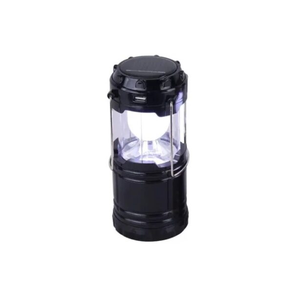 LUMINÁRIA LAMPIÃO DE LED SOLAR PRETO - MEGA ACE