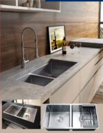 CUBA LUXO DUPLA - AÇO INOX 304 GOURMET C/ DISPENSER