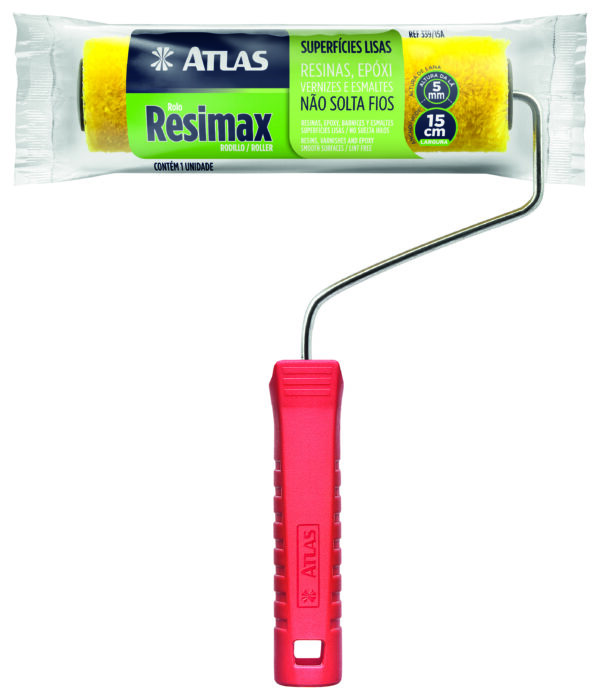 ROLO RESIMAX 15 CM C/ CABO - PINCEIS ATLAS