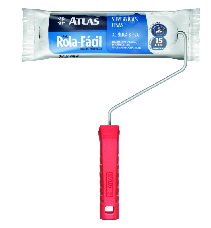 ROLO LA/POLIESTER 15CM C/ CABO - PINCEIS ATLAS
