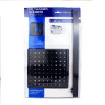 DUCHA COMPLETA SLIM C/ BRACO 20CM X 20CM PRETA - ULTRA METAIS