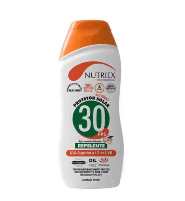 PROTETOR SOLAR PROFISSIONAL FPS 30 C/ REPELENTE 120ML - NUTRIEX