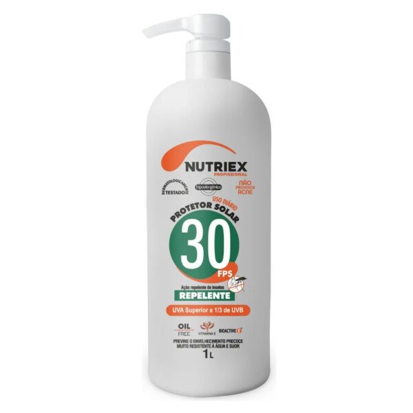 PROTETOR SOLAR PROFISSIONAL FPS 30 C/ REPELENTE 1L - NUTRIEX