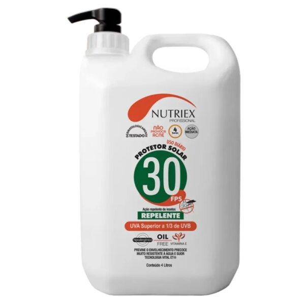 PROTETOR SOLAR PROFISSIONAL FPS 30 C/ REPELENTE 4L - NUTRIEX
