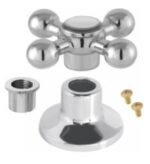 ACABAMENTO COMPLETO ESTRIA DECA C33 ZAMACK CROMADO