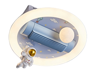 LUMINARIA TETO INFATIL ASTRONAUTA C/ VENTILADOR - MEGA ACE