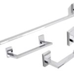 KIT BANHEIRO BAVARO 4 PEÇAS CROMADO