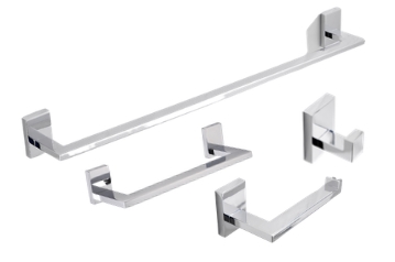 KIT BANHEIRO BAVARO 4 PEÇAS CROMADO