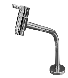 TORNEIRA LINK REDONDA BAIXA CROMADA 15,4x22CM 45º