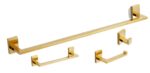 KIT BANHEIRO BAVARO DOURADO C/ 4 PC -