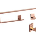 KIT BANHEIRO BAVARO 4 PEÇAS ROSE GOLD