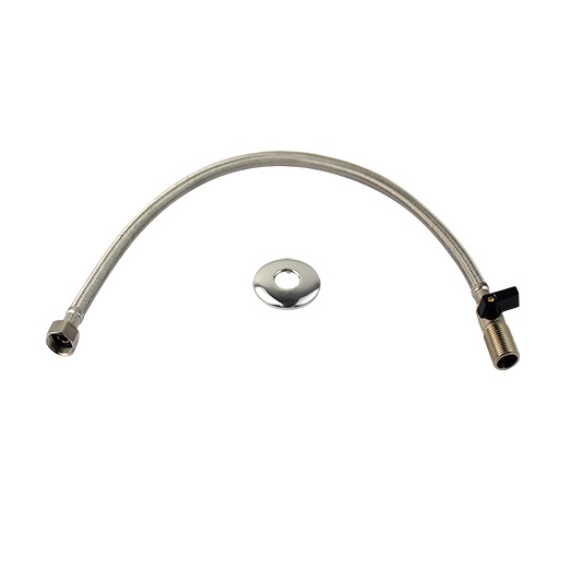 ENGATE FLEXIVEL INOX TRANC. 60CM C/ REGISTRO - ULTRA METAIS