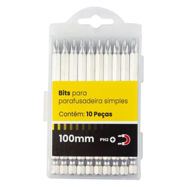 JG. BITS P/ PARAFUSADEIRA PH2 X 100MM S2 C/10 PC - RF MAX