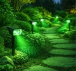 ESPETO JARDIM LED SOLAR 50W RGB PRETO JS50