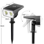 ESPETO JARDIM LED SOLAR 50W RGB PRETO JS50