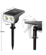 ESPETO JARDIM LED SOLAR 50W RGB PRETO JS50
