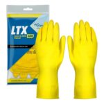 LUVA LATEX AMARELA T. 8 (M) - PLASTCOR.