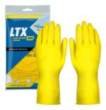 LUVA LATEX AMARELA T. 8 (M) - PLASTCOR.