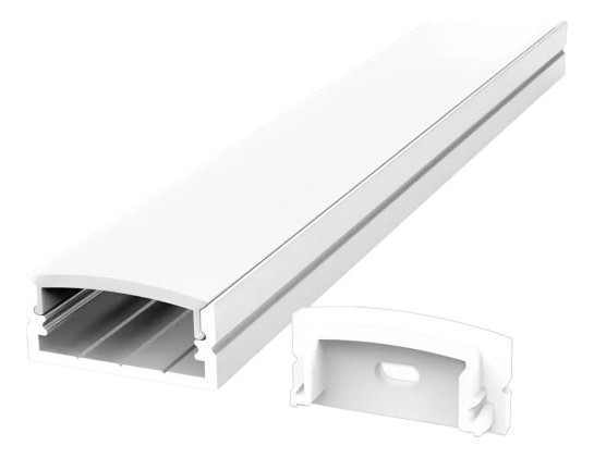 PERFIL SOBREPOR ARO BRANCO 25MM X 07MM - 2 METROS